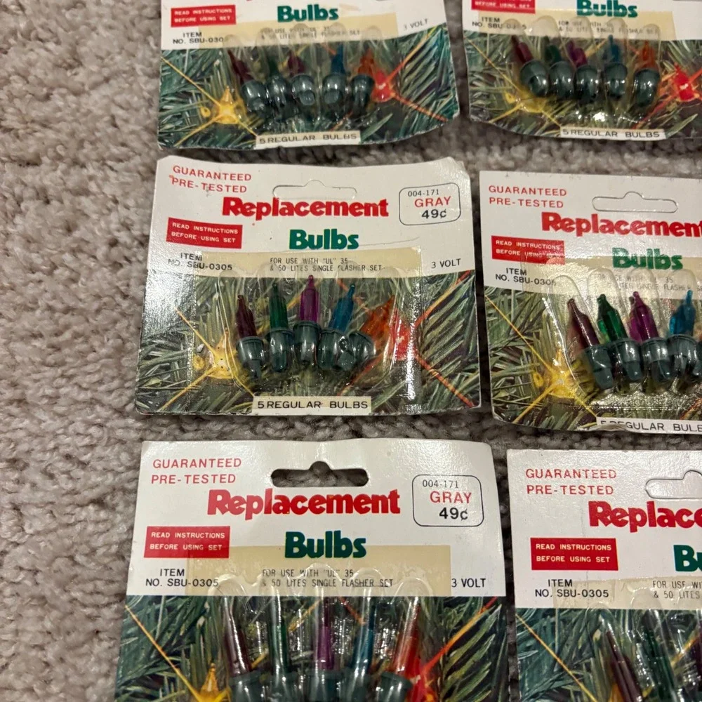 Vintage Superior Laboratories Replacement Bulbs Gray 3 Volt 5 Count 6‎ packs NOS
